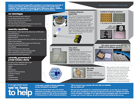 Adhesive Flip Chip Assembly in Rockford, MI 